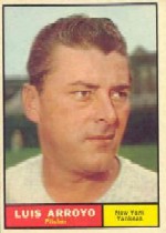 1961 Topps Baseball Cards      142     Luis Arroyo